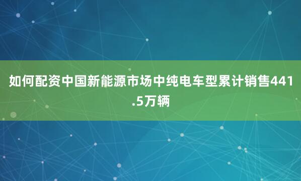 如何配资中国新能源市场中纯电车型累计销售441.5万辆